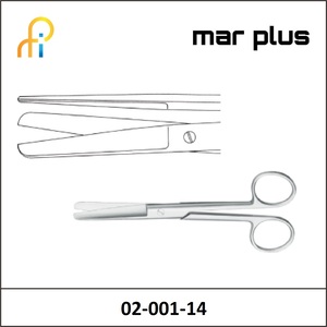 MAR PLUS STANDARD OPERATING SCISSORS STR BL/BL 14.5CM.