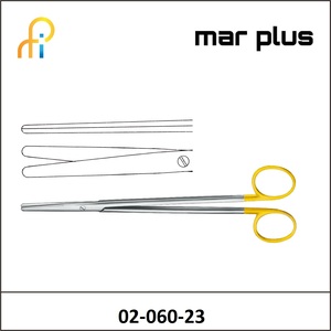MAR PLUS METZENBAUM SCISS. TUNGSTEN TC STR BL/BL 23CM
