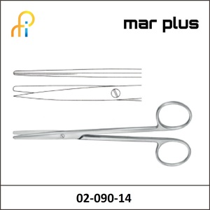 MAR PLUS SCISSORS DISSECT.SH/BL, STR., 14.5 CM