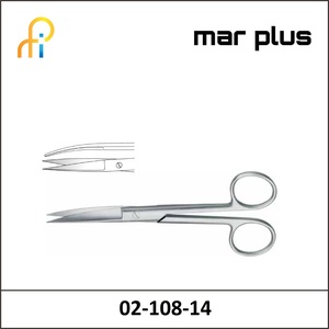 MAR PLUS OPERATING SCISSORS, SH/SH, CVD., 14.5 CM