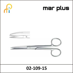 MAR PLUS OPERATING SCISSORS, SH/SH, CVD., 15,5 CM