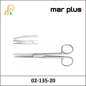 MAR PLUS OPERATING SCISSORS, SH/BL, CVD., 20.5 CM