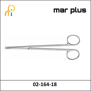 MAR PLUS DISSECTING SCISSORS, FINE, STR., 18 CM