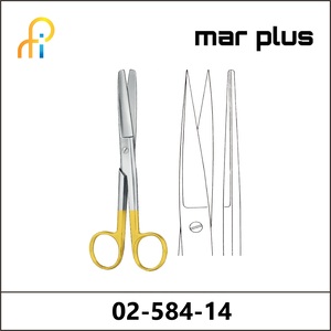 MAR PLUS TC-SCISSORS, SH/SH, STR., 14.5 CM