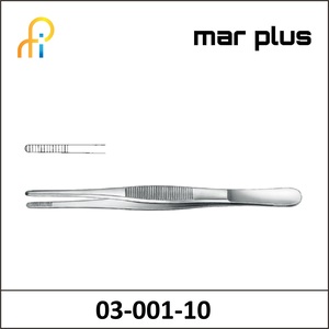 MAR PLUS STANDARD DISSECTING FORCEPS BROAD STR 10.5CM