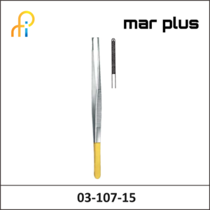 MAR PLUS TC-FORCEPS, 1X2 T., DELICATE, 15.5 CM