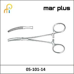 MAR PLUS BABY-MIKULICZ PERITONEUM FORCEPS 1:2 T CVD 14CM