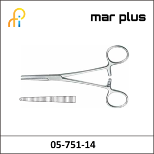 MAR PLUS FORCEPS, CRILE, 1X2 T., STR., 14.5 CM