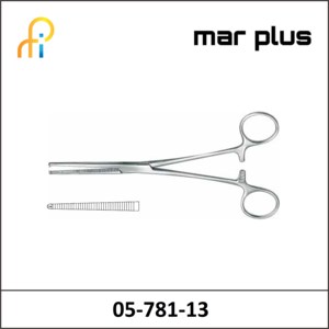 MAR PLUS FORCEPS, KOCHER, 1X2 T., STR., 13 CM
