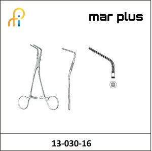 MAR PLUS COOLEYATR. FORCEPS MEDIUM ANG., 16 CM