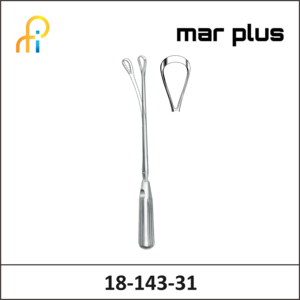 MAR PLUS UTER. CURETTE, 21 MM, BL., MALL., 31 CM