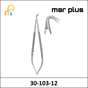 MAR PLUS MIC.SCISSORS RD HDL 125degreesS/S 165MM