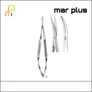 MAR PLUS MICRO-SCISSORS RND-HDL CVDB/B 145MM