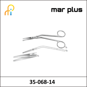 MAR PLUS FOMON SCISSORS ANG-HDL SERRB/B145MM