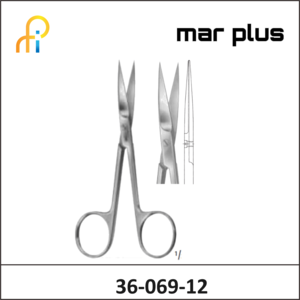 MAR PLUS SUTURE SCISSORS STR S/S 120MM