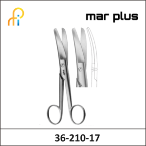 MAR PLUS ABDOMINAL SCISSORS CVD 175MM